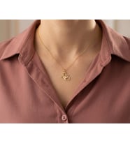 Kişiye Özel 925 Ayar Gümüş Minimal Kelebek Kolye (Gold)