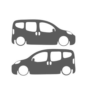 Oto Cam Sticker 2' li Siyah 19*8 Cm