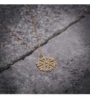 Kişiye Özel 925 Ayar Gümüş Kar Tanesi Kolye