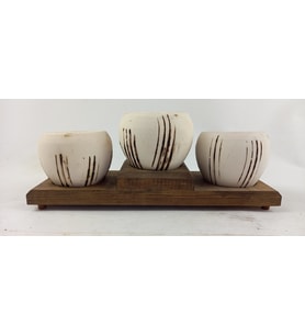 TERRACOTA MODEL ÇOKLU SAKSI BEYAZ