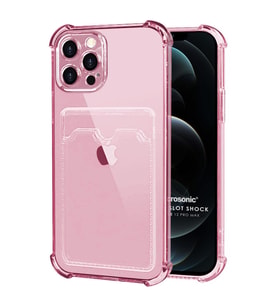 Microsonic Apple iPhone 12 Pro Max Card Slot Shock Kılıf Pembe