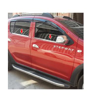 Dacia Sandero Stepway 2013-2018 Uyumlu 4 Parça Cam Çıtası Krom Paslanmaz Çelik