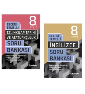 TUDEM YAYINLARI 8.SINIF LGS BECERİ TEMELLİ T.C İNKİLAP TARİHİ - İNGİLİZCE SORU BANKASI