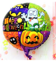 pilelistore Halloween Örümcekli Kabaklı Folyo Balon 18 inç
