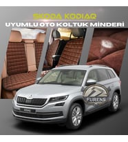 Skoda Kodiaq Kahverengi Renk Tay Tüyü Cepli & Terletmez Sırtlı Oto Koltuk Minder Seti - Koltuk Koruma Kılıfı (ÖN & ARKA TAM SET)