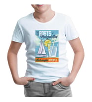 Sailing Boats with Margaritas Beyaz Çocuk Tshirt