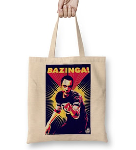 The Big Bang Theory Bazinga 01 Bez Çanta Uzun Saplı