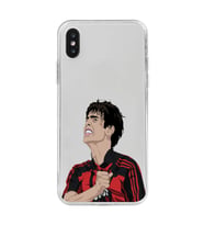 Iphone X ve XS Uyumlu Kaka Leite Futbol Tasarımlı Şeffaf Telefon Kılıfı