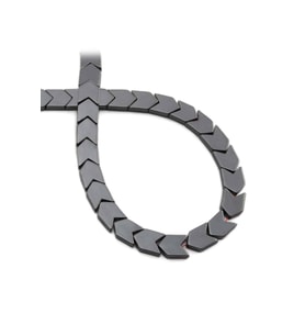 Hematit Taşı Çavuş Kesim Parlak Füme 8x8mm Doğal Taş Dizi