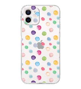 PrintiFy iPhone 12 ile Uyumlu Water Color 6  Kamera Korumalı Şeffaf  Kılıf