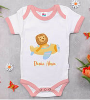 BK Kids Kişiye Özel Pembe Bebek Body Zıbın - Model 188