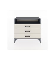 Arges Şifonyer Tek Raflı 3 Çekmeceli 88x30x80 Antrasit-Aytaşı