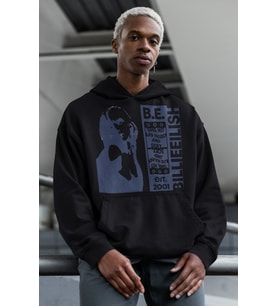 Özel Tasarım Billie Eilish Baskılı Unisex Oversize Şarkıcı Hoodie