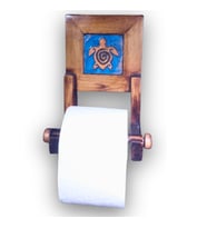 WC-Tuvalet Kağıdı Asma, Dekoratif Deniz Kaplumbağası Spiritüel Temalı 17,5x10,5x23 (h) (Kahverengi)