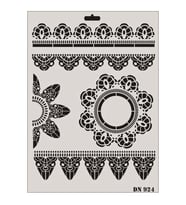 Dantel Seri Dn-924 Stencil 35X25 Cm
