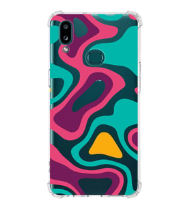 Samsung Galaxy A10s  Köşe Korumalı Antişok Kapak Renkli Desen Tasarımlı Şeffaf Silikon Kılıf