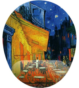 Van Gogh Cafe de Terrace Bilek Destekli Mouse Pad