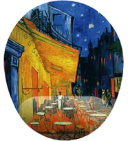 Van Gogh Cafe de Terrace Bilek Destekli Mouse Pad