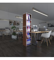 Kenzlife klasörlük raflı kutadgu cvz 175*40*30 kitaplık ofis arkalıksız