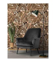 Dreamwall 3D Geometrik Şekil Desenli Silinebilir Tekstil Duvar Kağıdı (Çok Renkli)