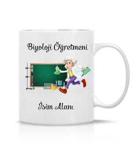 Biyoloji Öğretmeni Tasarım İsim Yazılı Hediye Çay Kahve Kupa Bardak-Öğretmenler2