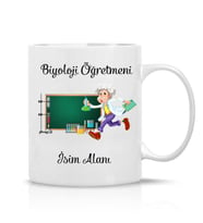 Biyoloji Öğretmeni Tasarım İsim Yazılı Hediye Çay Kahve Kupa Bardak-Öğretmenler2