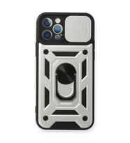 İphone 12 Pars Lens Yüzüklü - Gümüş
