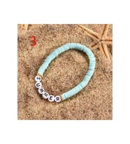 Summer ( Yaz) Yazısı Detaylı, Çok Şık Turkuaz Renk Polimer Kil Bileklik  Handmade > Yaz Bilekliği