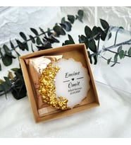 30 Adet Söz Nişan Nikah Şekeri Hediyelik Magnet Taşlı Epoksi-