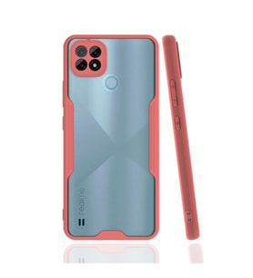 Realme C21 Kılıf Platin Silikon - Pembe
