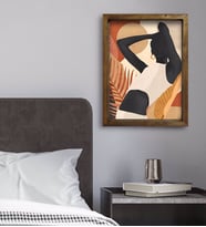 BK Gift Yatak Odası Konseptli Doğal Masif Ahşap Çerçeveli Tablo 45x65cm-11