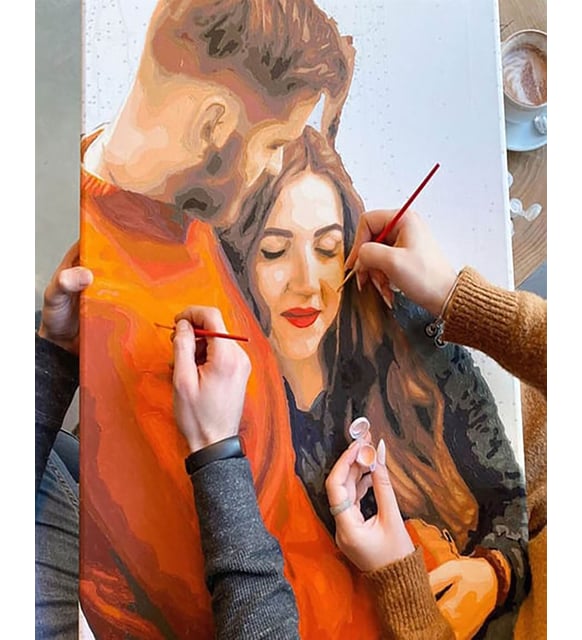 Özel Yapım Sayılarla Boyama Seti(40x50 cm Tuval Şasesine Gerili)