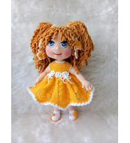 Sarı Ceylin Bebek Amigurumi Organik Oyuncak