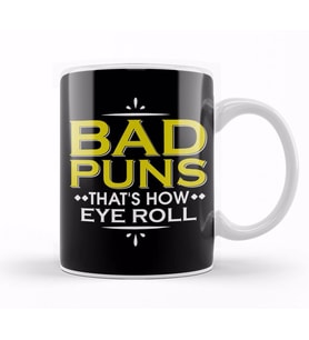 Punny Bad Puns, That s How Eye Roll Funny Pun Kupa Bardak Porselen