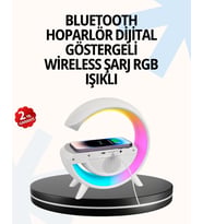 Northcity 15W Hızlı Şarj Destekli LED Atmosfer Işığı ve Alarm Fonksiyonlu Lamba - Kablosuz Şarj, 13 Renk & Beyaz Gürültü Modu