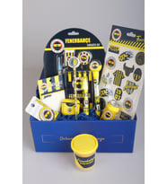 DEKOMUS GIFT BOX ÖZEL KUTULU FENERBAHÇE SARI KANARYA KIRTASİYE SETİ UÇLU KALEMİ ROKET SİLGİ,AIRPODS KALEMTRAŞ (Standart)