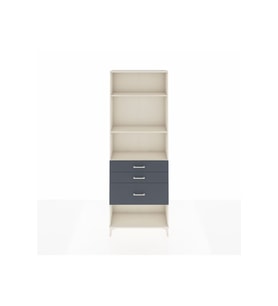 Arges Dolap 3 Raflı 3 Çekmeceli 88x30x243 Aytaşı-Antrasit