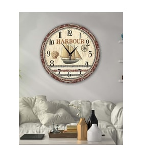 bilge Retro Tasarımlı Duvar Saati 35 x 35 CM (Karışık)