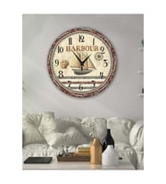 bilge Retro Tasarımlı Duvar Saati 35 x 35 CM (Karışık)