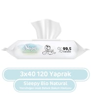 Sleepy Bio Natural Yenidoğan Islak Mendil 40x3 120 Yaprak