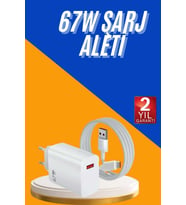 67w Hızlı Şarj Yüksek Voltaj Korumalı Type C Şarj Adaptörü