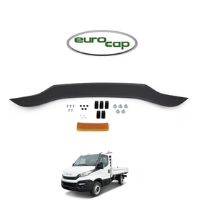 Iveco Daily Ön Kaput Koruma Rüzgarlığı 3mm Akrilik (ABS) Parlak Siyah Deflektör 2014-2019