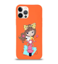 Apple iPhone 12 Pro Max Uyumlu Lansman Kılıf Vespagirl Tasarımlı Altı Kapalı İçi Kadife Kaplı  Kapak (Şeffaf)