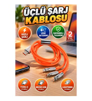 Esnek Hızlı Şarj ve Veri Aktarım Kablosu – Güçlendirilmiş Dayanıklı Tasarım