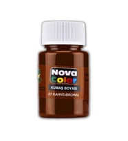 Kahverengi Kumaş Boyası Tişört Çanta Tekstil Boyası 30 ml 1 Adet Nova Color Kumaş Boyası Kahverengi 1 Adet