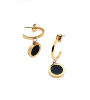 STEEL Gold Sallantılı Çelik Küpe