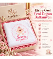 Kişiye Özel Bebek Battaniyesi – Pembe Biyeli Mirellora