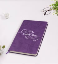 BK Gift Kişiye Özel İsimli Mor Termo Deri Defter Model 3