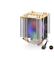 Cpu İşlemci Kule Tipi Soğutucu 500 Serisi Çift Fanlı 4 Bakır Borulu Rgb - Siyah ND2604