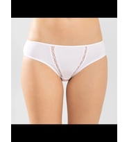 Wak Kadın Pamuklu Zikzak İşlemeli Bikini Kesim Külot Siyah, Beyaz Dantel Detaylı Rahat Günlük İç Giyim